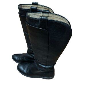 Frye Paige Tall Leather Riding Boots Black Women's 6.5M 77535